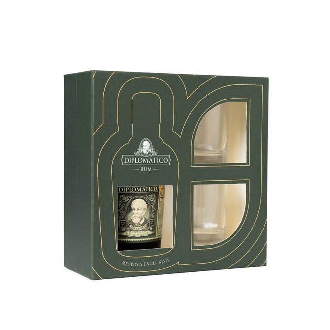 Diplomático Reserva Exclusiva Gift Box + 2 sklenice